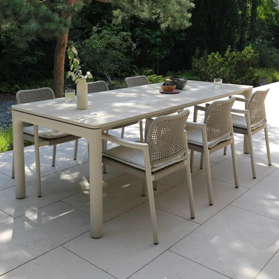 Como 8-Seater Outdoor Dining Set - Light